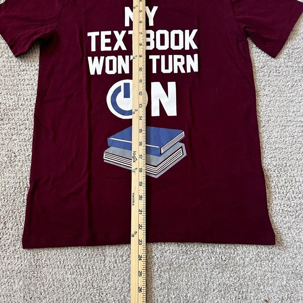 THE CHILDREN'S PLACE BOYS SHORT SLEEVE TEXTBOOK TEE GRAPHIC BURGUNDY, L/G -10/12